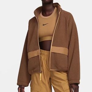 Nike Oversized Sportswear Women's High-Pile Fleece Jacket, S (4-6) - NWT